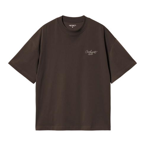 Carhartt WIP S/S Signature Script T-Shirt - Tobacco / Natural - Streetart.fr