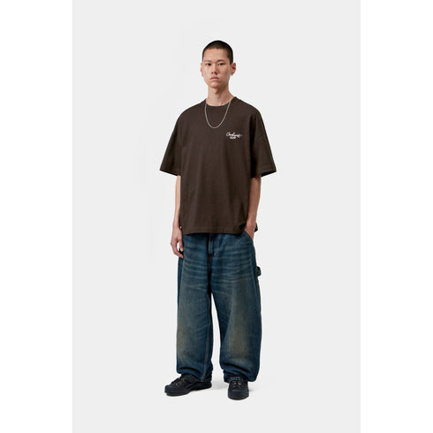 Carhartt WIP S/S Signature Script T-Shirt - Tobacco / Natural - Streetart.fr