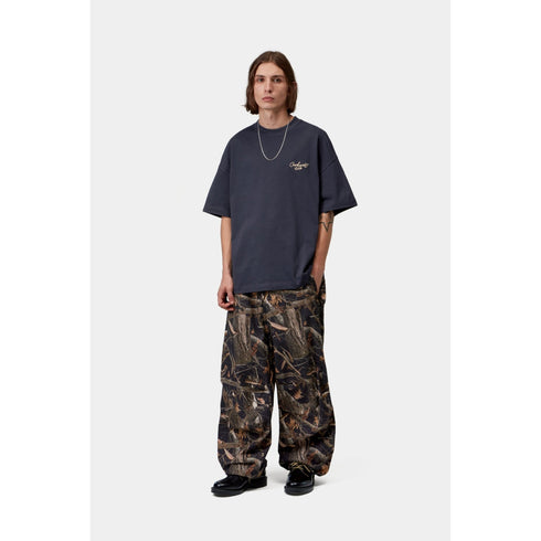 Carhartt WIP S/S Signtaure Script T-Shirt - Dark Navy / Wip Dusty H Brown - Streetart.fr