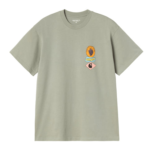 Carhartt WIP S/S Stacked Grapes - Shady Green - Streetart.fr