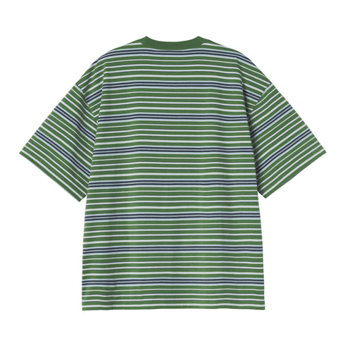 Carhartt WIP S/S Zane - Zane Stripe / Dollar Green - Streetart.fr