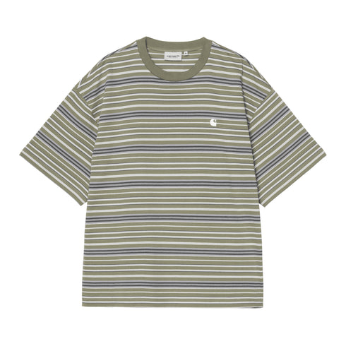 Carhartt WIP S/S Zane - Zane Stripe / Dollar Green - Streetart.fr