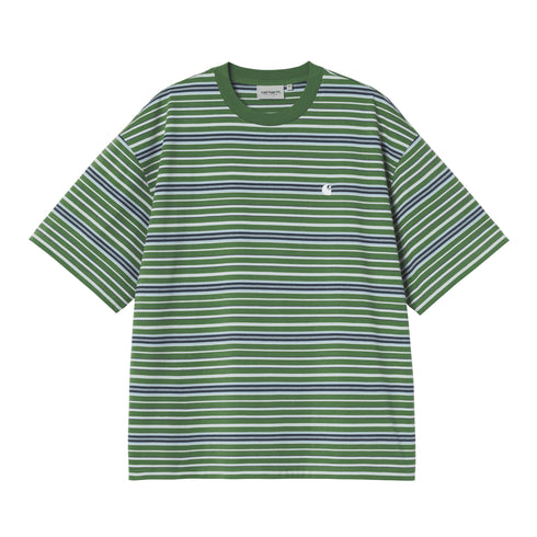 Carhartt WIP S/S Zane - Zane Stripe / Dollar Green - Streetart.fr