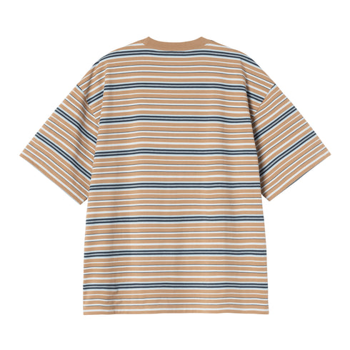 Carhartt WIP S/S Zane - Zane Stripe / Peanut - Streetart.fr