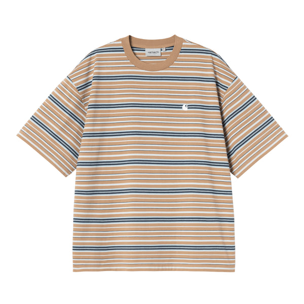 Carhartt WIP S/S Zane - Zane Stripe / Peanut — t-shirt