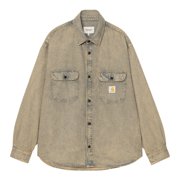 Carhartt WIP Tigan Shirt Jacket Blue / Leather Garment Dyed — veste