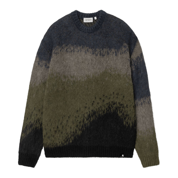 Carhartt WIP Tinley Sweater - Tinley Stripe Jupiter — sweatshirt