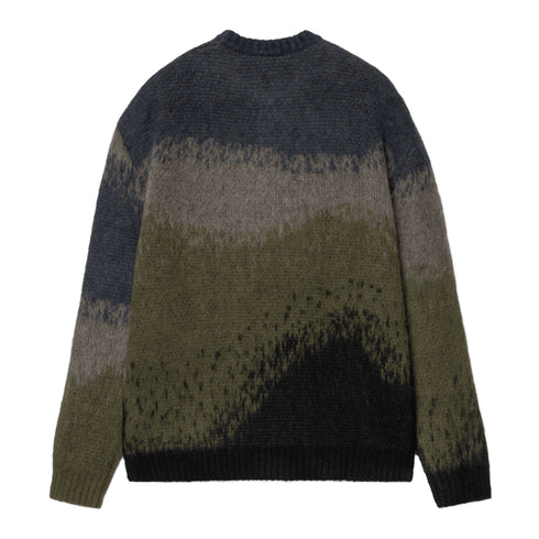 Carhartt WIP Tinley Sweater - Tinley Stripe Jupiter - Streetart.fr