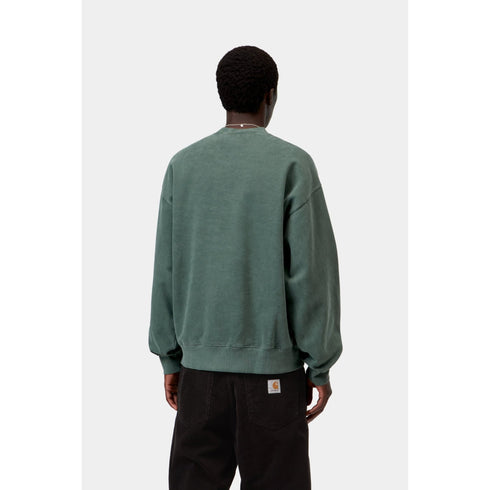 Carhartt WIP Vista Sweat - Dark Scarab Garment Dyed - Streetart.fr