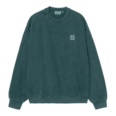 Carhartt WIP Vista Sweat - Deep Lagoon Garment Dyed - Streetart.fr