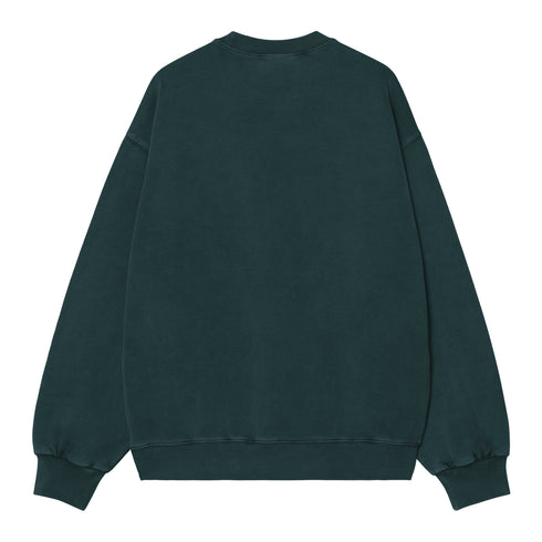Carhartt WIP Vista Sweat - Deep Lagoon Garment Dyed - Streetart.fr