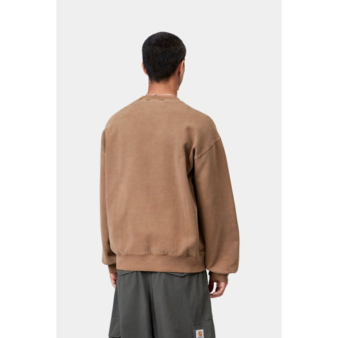Carhartt WIP Vista Sweat - Wip H Brown Garment Dyed - Streetart.fr