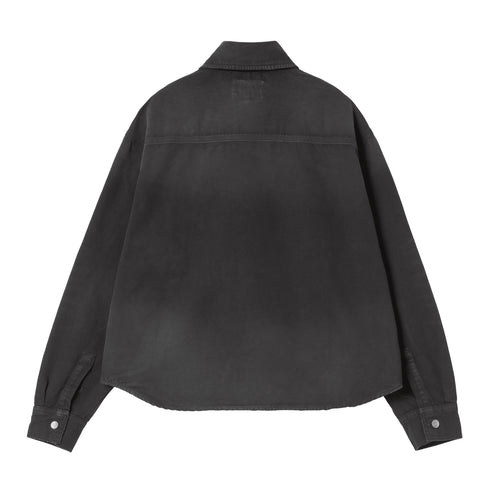 Carhartt WIP W' Georgia Shirt Jacket - Black Destroy Wash - Streetart.fr