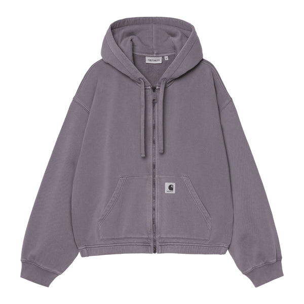 Carhartt WIP W' Hooded Hoggard Jacket - Shady Purple Garment Dyed - Streetart.fr