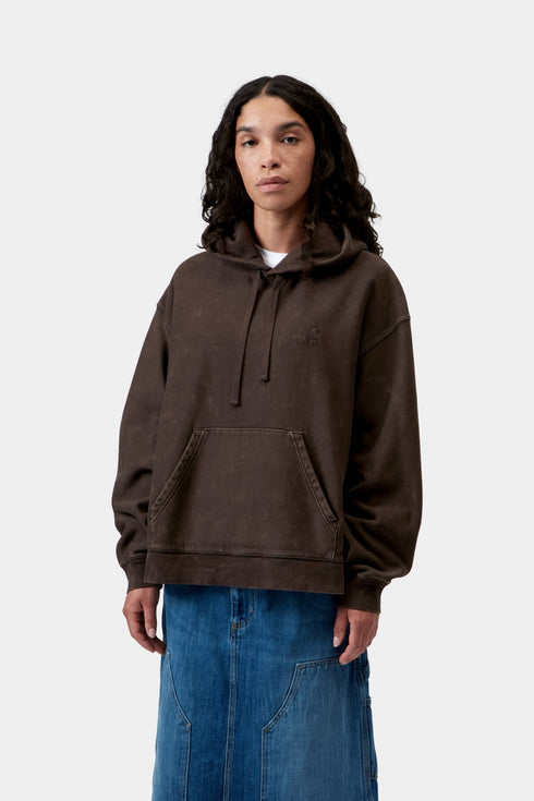 Carhartt Wip W' Hooded Lambert Sweat - Tobacco Moon Wash - I037151_47_FQ