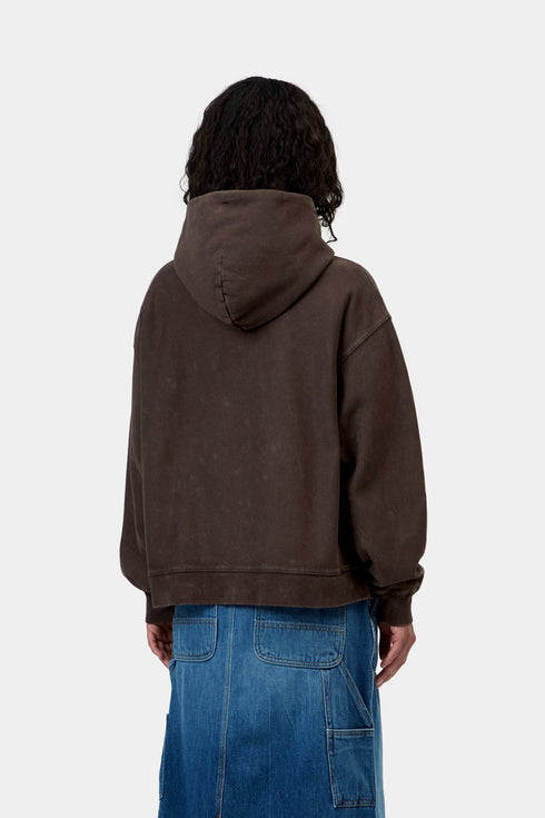 Carhartt Wip W' Hooded Lambert Sweat - Tobacco Moon Wash - I037151_47_FQ