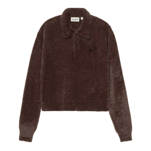 Carhartt WIP W' L/S Polo Sweater - Palisander / Palisander - Streetart.fr