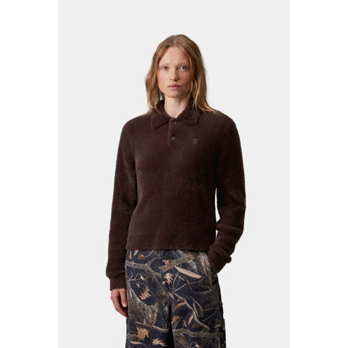Carhartt WIP W' L/S Polo Sweater - Palisander / Palisander - Streetart.fr