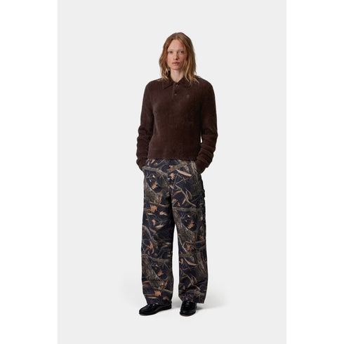 Carhartt WIP W' L/S Polo Sweater - Palisander / Palisander - Streetart.fr