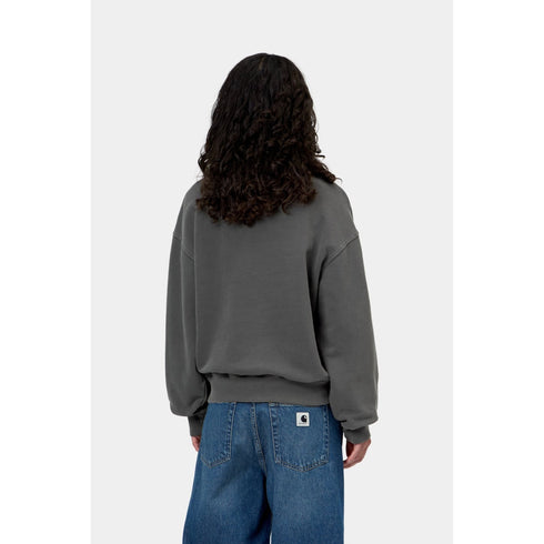 Carhartt WIP W' Nelson Sweatshirt - Black Garment Dyed - Streetart.fr