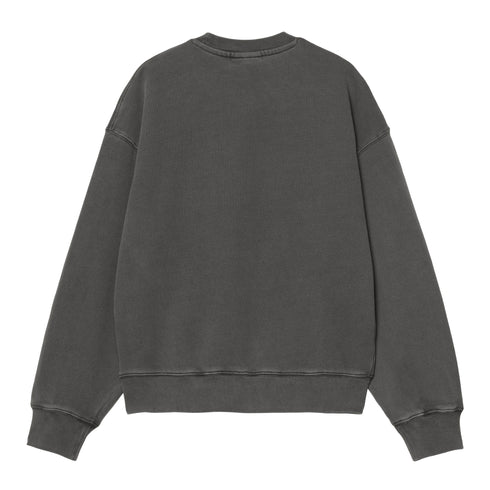 Carhartt WIP W' Nelson Sweatshirt - Black Garment Dyed - Streetart.fr