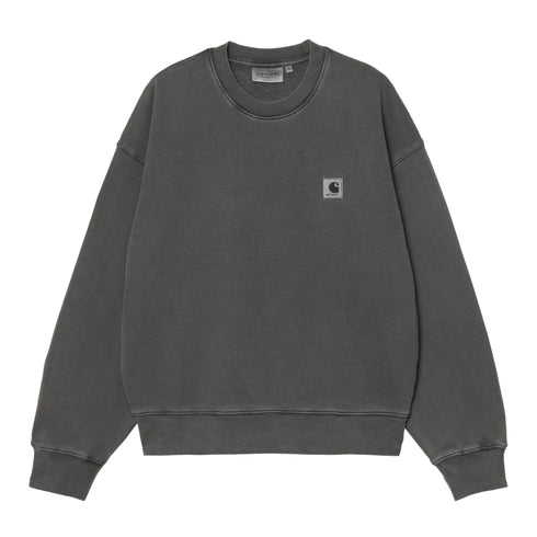 Carhartt WIP W' Nelson Sweatshirt - Black Garment Dyed - Streetart.fr