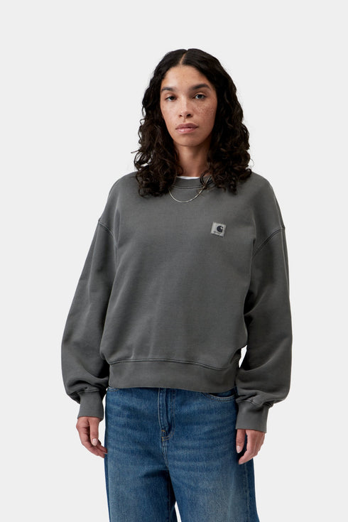 Carhartt Wip W' Nelson Sweatshirt - Black Garment Dyed - I029537_89_GD