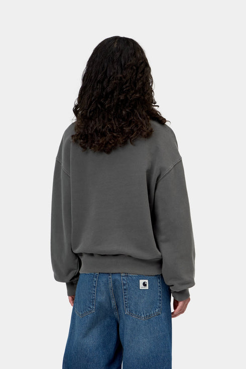 Carhartt Wip W' Nelson Sweatshirt - Black Garment Dyed - I029537_89_GD