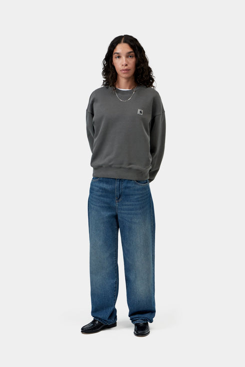Carhartt Wip W' Nelson Sweatshirt - Black Garment Dyed - I029537_89_GD