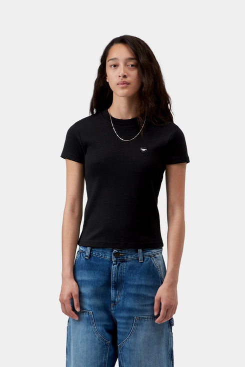 Carhartt Wip W' S/S Small Heart Patch T-Shirt - Black / Black - I037170_00E_XX