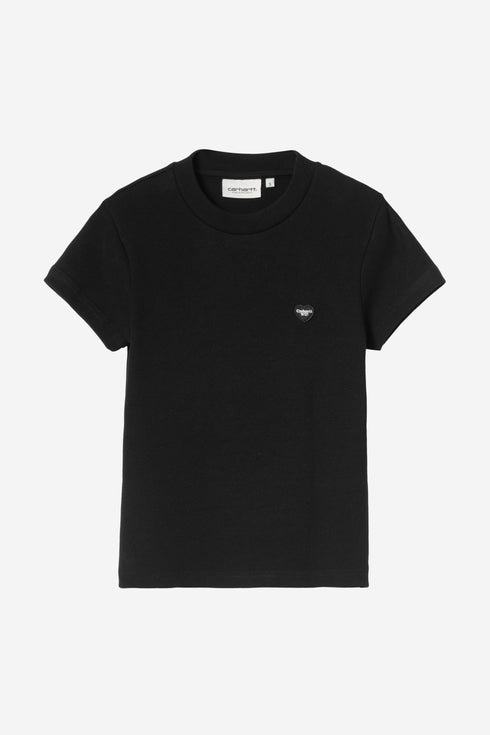 Carhartt Wip W' S/S Small Heart Patch T-Shirt - Black / Black - I037170_00E_XX