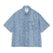 Carhartt WIP W' S/S Snake Lovilia Shirt - Snake Camo Blue Bleached - Streetart.fr