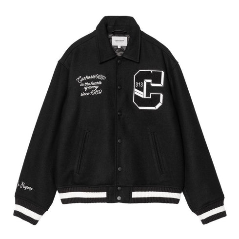 Carhartt Wip Wolrd Class Varsity Jacket - Black - Streetart.fr