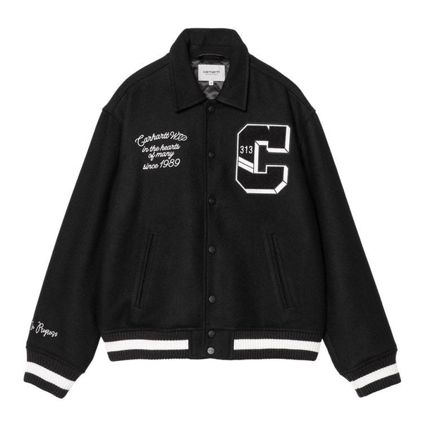 Carhartt Wip Wolrd Class Varsity Jacket - Black - Streetart.fr