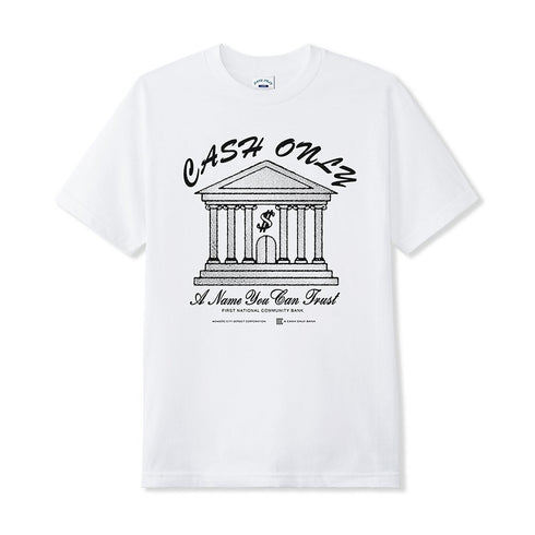 Cash Only Bank T-Shirt - White - Streetart.fr