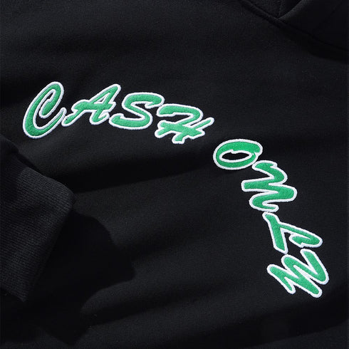 Cash Only Felt Applique Logo Pullover Sweat A Capuche - Black - Streetart.fr