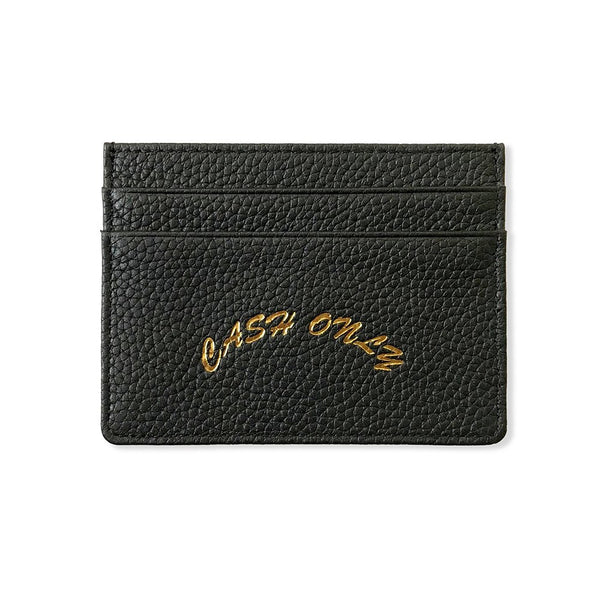 Cash Only Leather Cardholder - Black - Streetart.fr