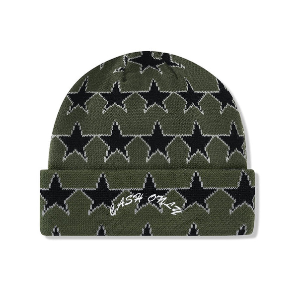 Cash Only Star Beanie Bonnet - Army - Streetart.fr