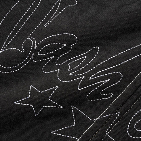 Cash Only Strip Zip-Thru Hood Zip - Washed Black - Streetart.fr