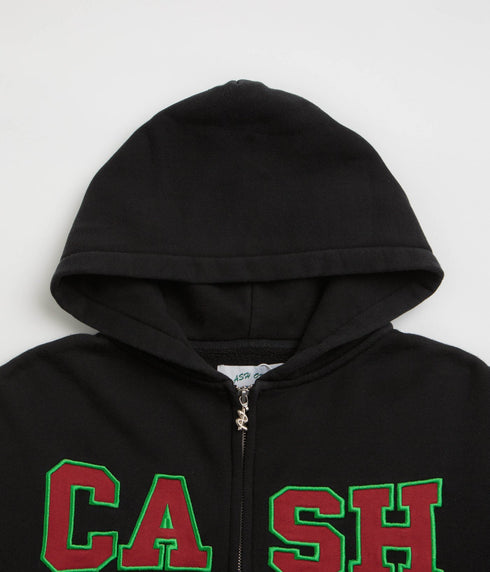 Cash Only Strip Zip-Thru Hood Zip - Washed Black - Streetart.fr