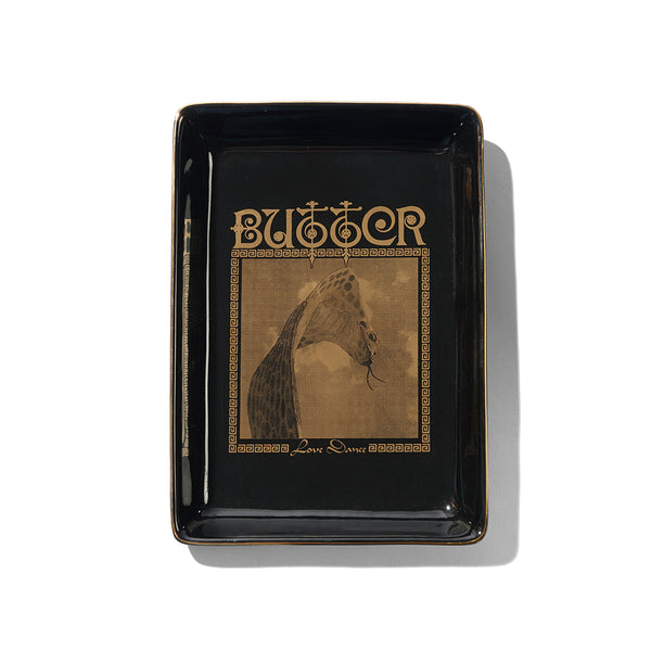 Butter Love Dance Ceramic Tray - Black