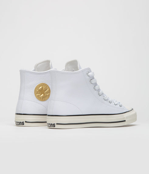 Converse Cons Ctas Pro Hi - Leather White / Gold / Egret - Streetart.fr
