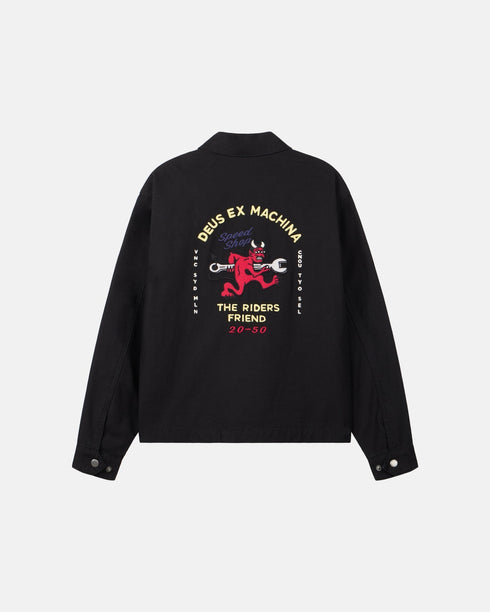 Deus Dogleg Jacket - Black - Streetart.fr