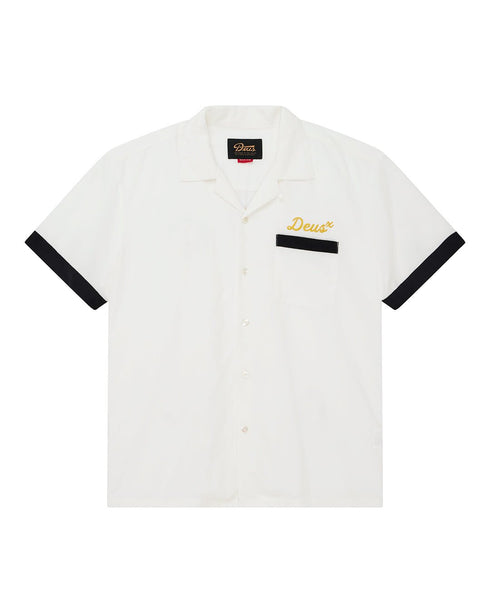 Deus Hisssterical Bowling Shirt - Vintage White - Streetart.fr