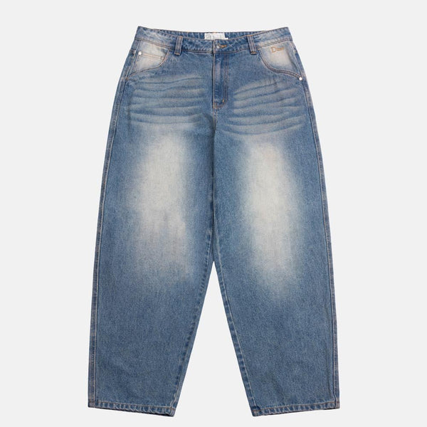 Dime Baggy Denim Pant - Dipped Sandblasted Indigo - Streetart.fr