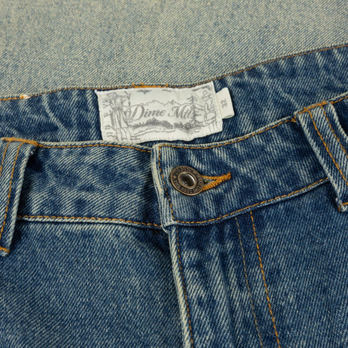 Dime Baggy Denim Pant - Dipped Sandblasted Indigo - Streetart.fr