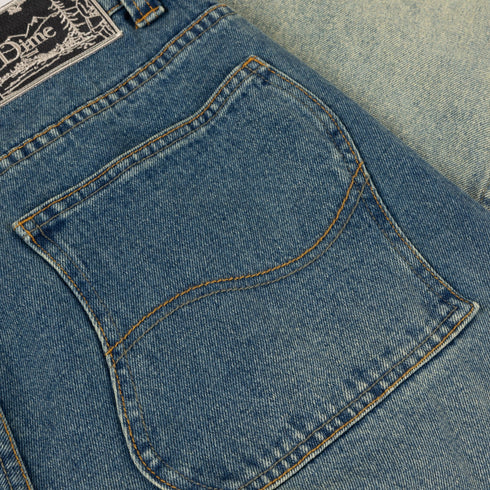 Dime Baggy Denim Pant - Dipped Sandblasted Indigo - Streetart.fr