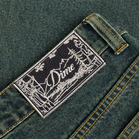 Dime Baggy Denim Pant Pantalon - Sandblasted Pine - Streetart.fr