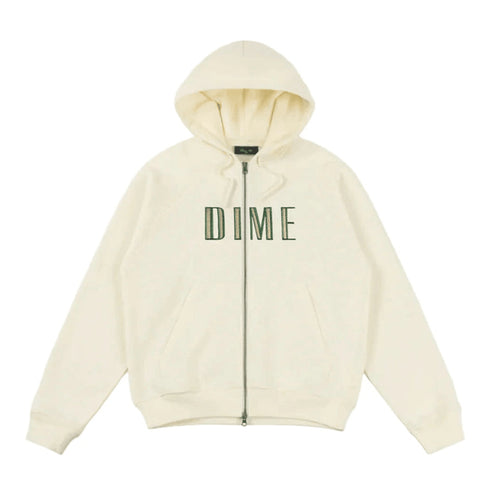 Dime Block Zip Hoodie - Antique White - Streetart.fr