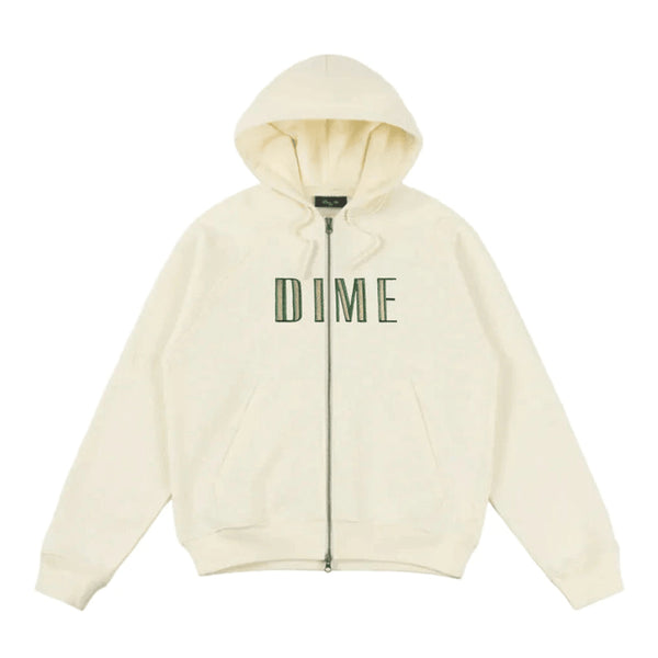 Dime Block Zip Hoodie - Antique White - Streetart.fr